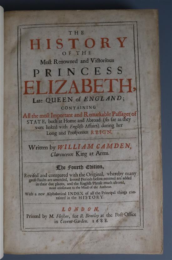 Campden, William - The Historie of the most Renowned and Victorious Princess Elizabeth ... The History of the Life